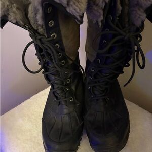 UGG Black and Grey Winter Boots